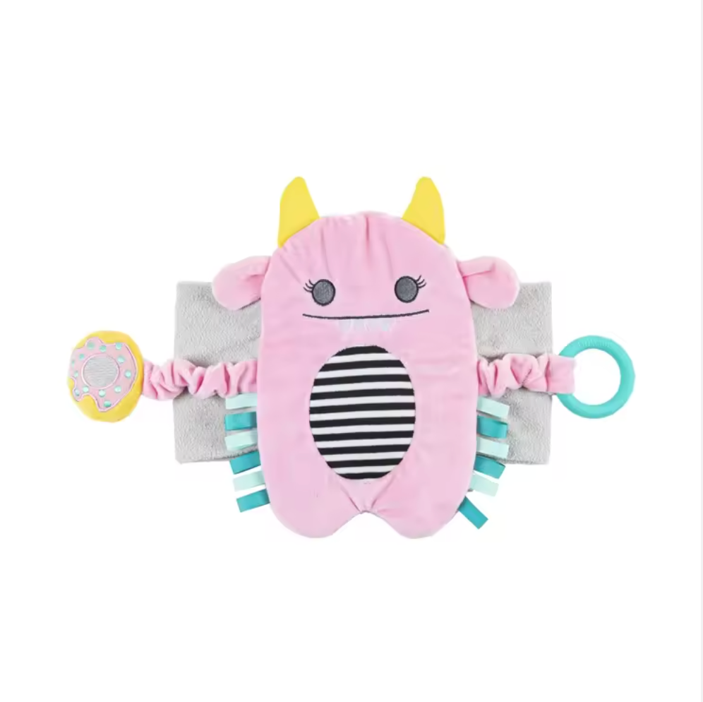 TummyHush Snuggle Monster — pink, front view (hero)