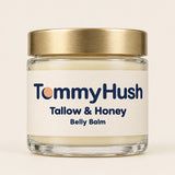 TummyHush Tallow & Honey Belly Balm proposed glass jar and metal lid
