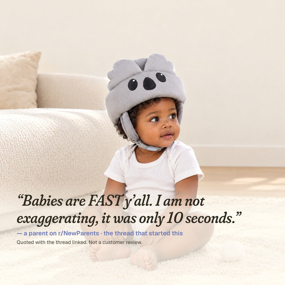 Quote from the r/NewParents thread that started this — not a customer review