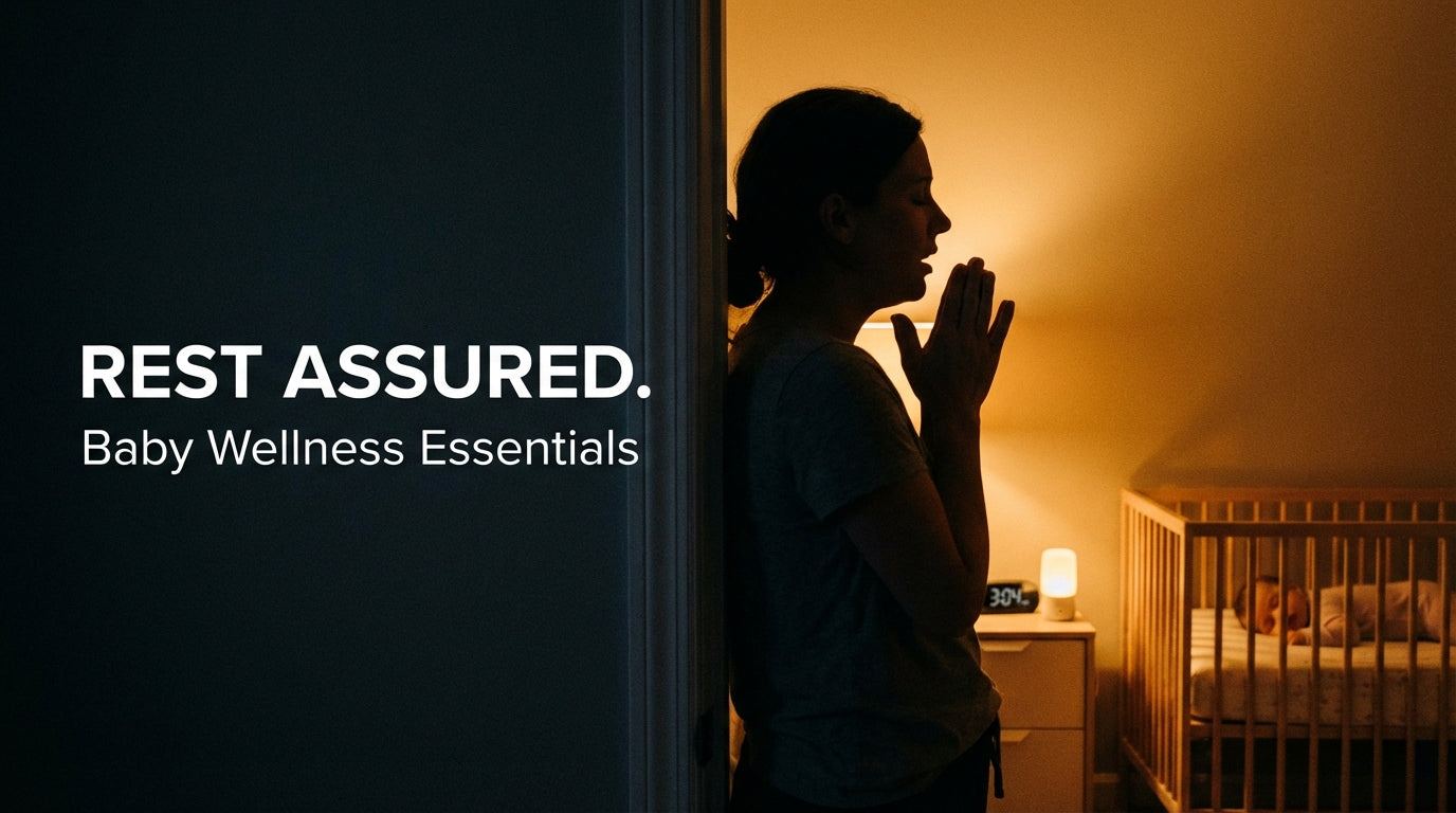 Sleeping baby — TummyHush colic relief belly band